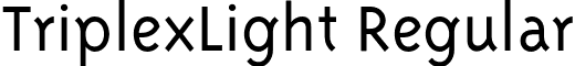 TriplexLight Regular font - TriplexLight.otf