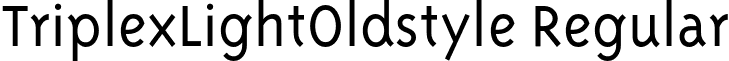 TriplexLightOldstyle Regular font - TriplexLightOldstyle.otf