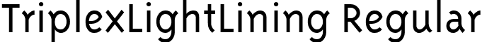 TriplexLightLining Regular font - TriplexLightLining_Regular.ttf