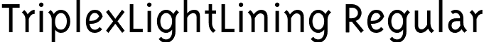 TriplexLightLining Regular font - TriplexLightLining.otf