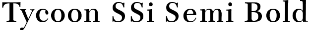 Tycoon SSi Semi Bold font - Tycoon_SSi_Semi_Bold.ttf