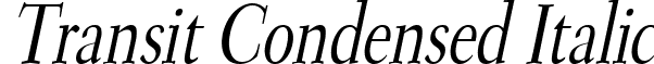Transit Condensed Italic font - Transit_Condensed_Italic.ttf