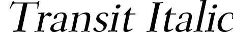 Transit Italic font - Transit_Italic.ttf