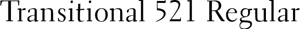 Transitional 521 Regular font - Transitional521BT-RomanA.otf