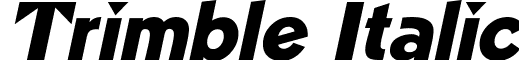 Trimble Italic font - Trimble_Italic.ttf