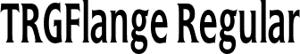 TRGFlange Regular font - TRGFlange.otf