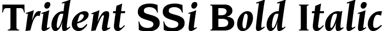 Trident SSi Bold Italic font - Trident_SSi_Bold_Italic.ttf