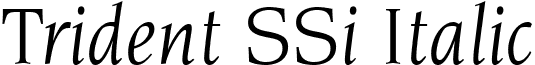 Trident SSi Italic font - Trident_SSi_Italic.ttf