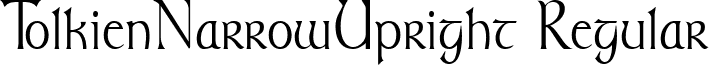 TolkienNarrowUpright Regular font - TolkienNarrowUpright_Regular.ttf