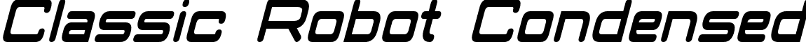Classic Robot Condensed font - Classic Robot Condensed Italic.otf