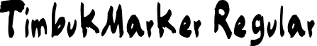 TimbukMarker Regular font - TimbukMarker.ttf