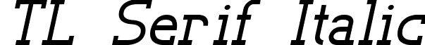 TL Serif Italic font - TL_Serif_Italic.ttf