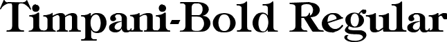 Timpani-Bold Regular font - Timpani-Bold.ttf