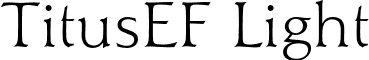 TitusEF Light font - TitusEF-Light.otf