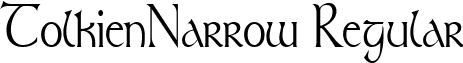 TolkienNarrow Regular font - TolkienNarrow_Regular.ttf