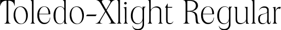 Toledo-Xlight Regular font - Toledo-Xlight.otf