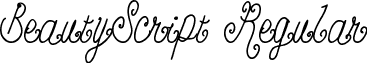 BeautyScript Regular font - BeautyScript.ttf