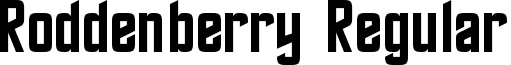 Roddenberry Regular font - Roddenberry.otf