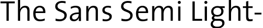 The Sans Semi Light- font - TheSansSemiLight-Plain.otf