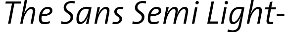 The Sans Semi Light- font - TheSansSemiLight-Italic.otf