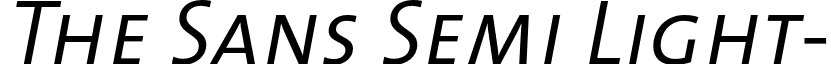 The Sans Semi Light- font - TheSansSemiLight-CapsItalic.otf