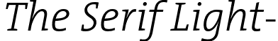 The Serif Light- font - TheSerifLight-Italic.otf