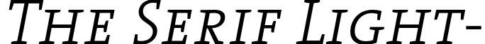 The Serif Light- font - TheSerifLight-CapsItalic.otf