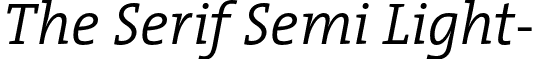 The Serif Semi Light- font - TheSerifSemiLight-Italic.otf