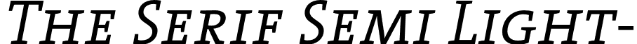 The Serif Semi Light- font - TheSerifSemiLight-CapsItalic.otf