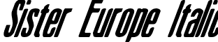 Sister Europe Italic font - Sisterv2i.ttf