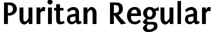 Puritan Regular font - PURIB10.TTF