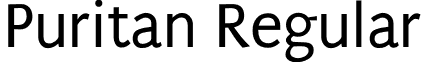 Puritan Regular font - Puritan-Regular.otf