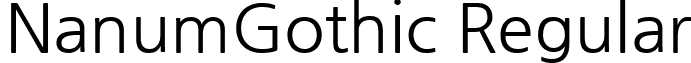 NanumGothic Regular font - NanumGothic-Regular.ttf