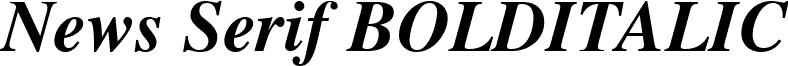 News Serif BOLDITALIC font - news serif bolditalic.ttf