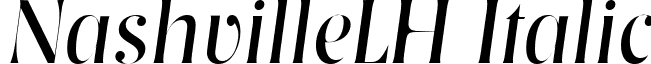 NashvilleLH Italic font - nashvillelh italic.ttf