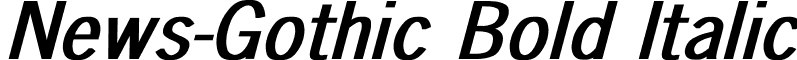 News-Gothic Bold Italic font - news-go3.ttf