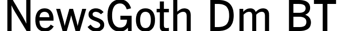 NewsGoth Dm BT font - newsgotd.ttf