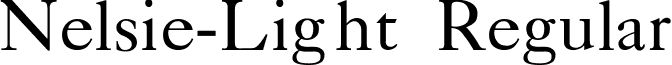 Nelsie-Light Regular font - nelsiel.ttf