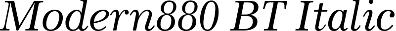 Modern880 BT Italic font - modern 880 italic bt.ttf