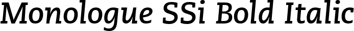 Monologue SSi Bold Italic font - monologue ssi bold italic.ttf