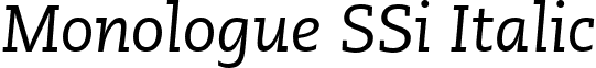 Monologue SSi Italic font - monologue ssi italic.ttf