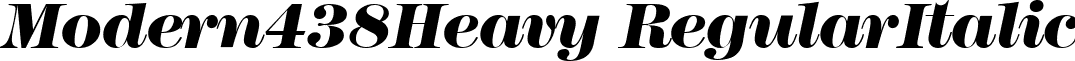 Modern438Heavy RegularItalic font - modern438heavy-regularitalic.ttf