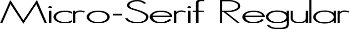 Micro-Serif Regular font - micro_se.ttf