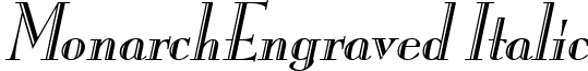 MonarchEngraved Italic font - monarcei.ttf