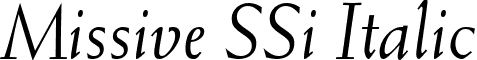 Missive SSi Italic font - missive ssi italic.ttf