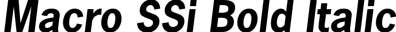 Macro SSi Bold Italic font - macro ssi bold italic.ttf