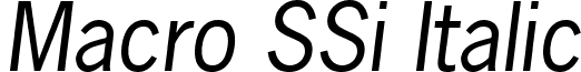 Macro SSi Italic font - macro ssi italic.ttf