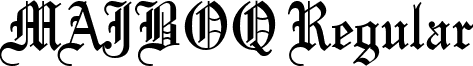 MAJBOQ Regular font - majboqb_.ttf