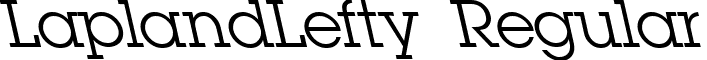 LaplandLefty Regular font - lap_lf.ttf