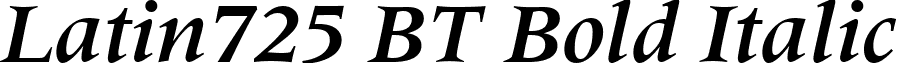 Latin725 BT Bold Italic font - latin 725 bold italic bt.ttf